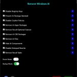 Win11のAI機能をツールを使用して除去してみた – RemoveWindowsAI –